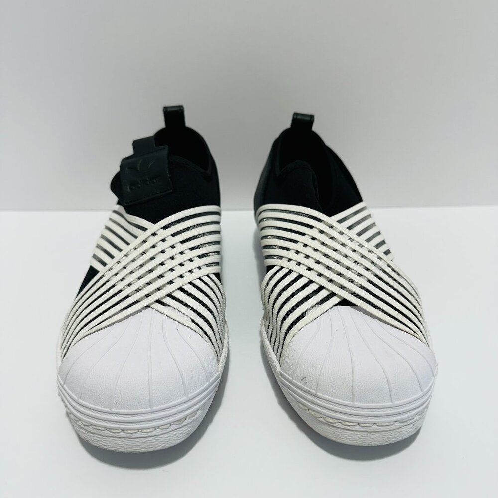 ADIDAS Originals Superstar Slip On Trainers Sneaker Women's Shoes; Color: White